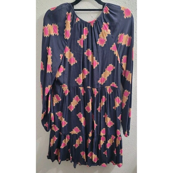ANTHROPOLOGIE Size Small Sammi Tiered Mini Dress Boho Peasant Preppy - Picture 14 of 15